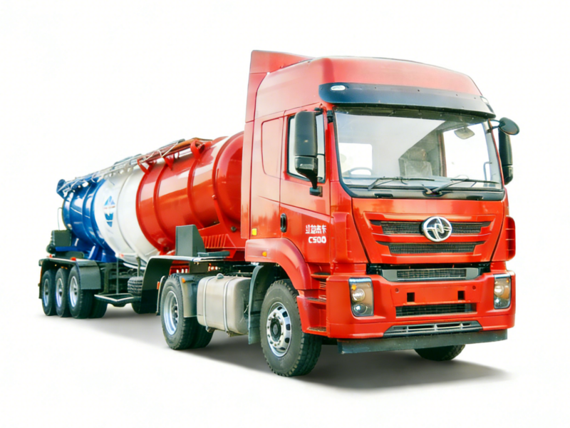 Tri-Axle Strong Sulfuric Acid Tank Semi-Trailer